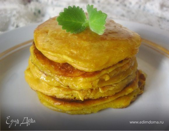 Пряные тыквенные оладьи на молоке