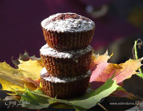 Кексы "Красный бархат" с тыквой Кексы "Красный бархат" с тыквой
