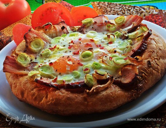 Лепешка с "глазуньей"