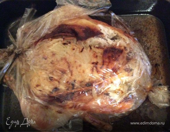 Курица, фаршированная квашеной капустой