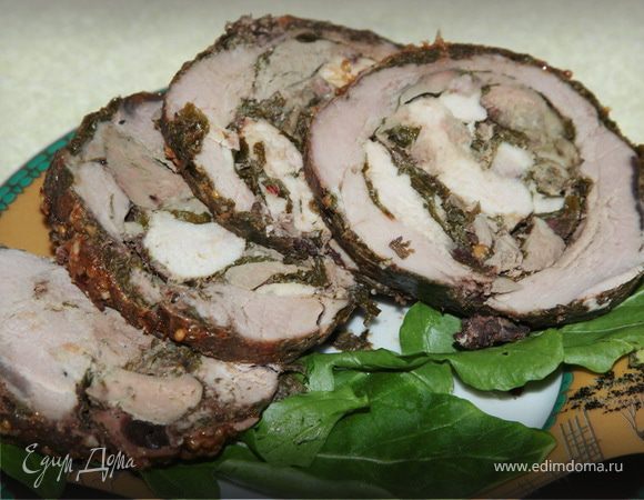 Фаршированное свиное филе