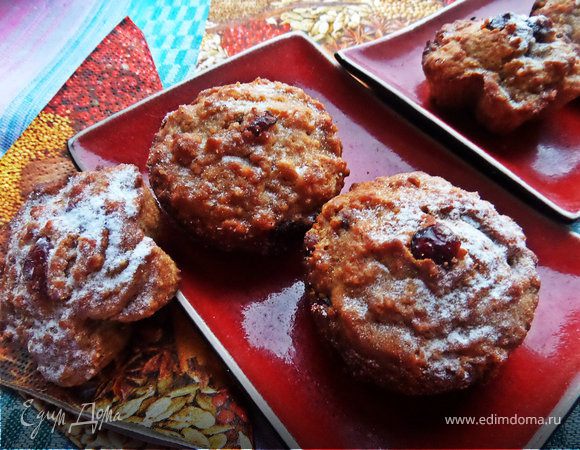 Кексы из печенья с вяленой клюквой