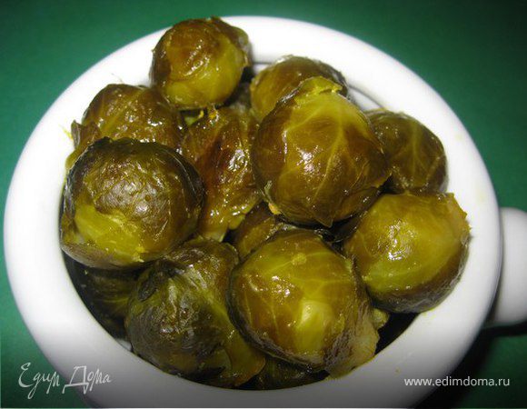 Брюссельская капуста в апельсиново-имбирном соусе