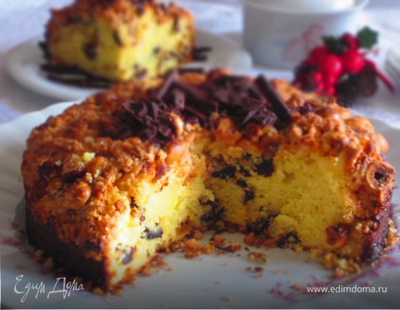 Творожный пирог с черносливом и карамелизированным фундуком Творожный пирог с черносливом и карамелизированным фундуком