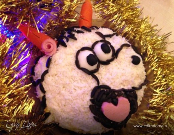 Новогодний салат "Весёлая Коза"