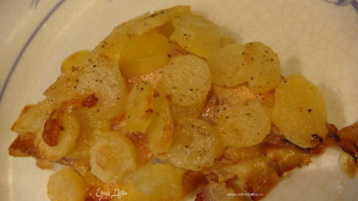 Золотая рыбка - окунь под картофельной чешуей