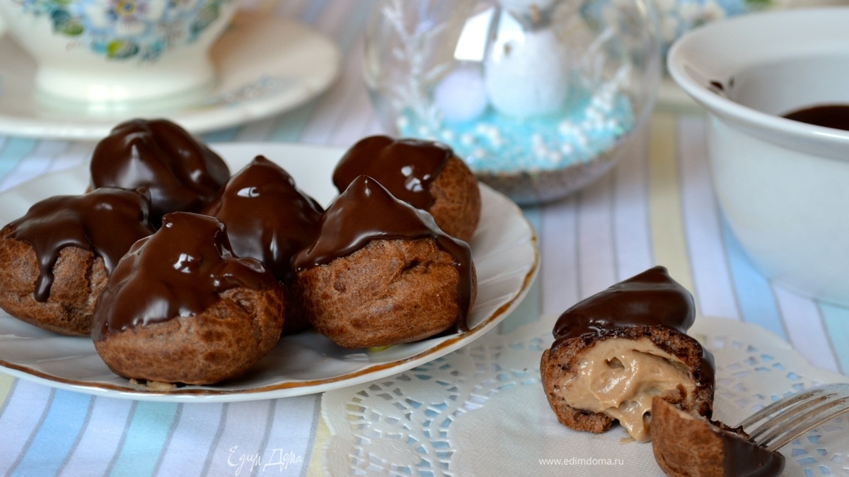 Шоколадные профитроли