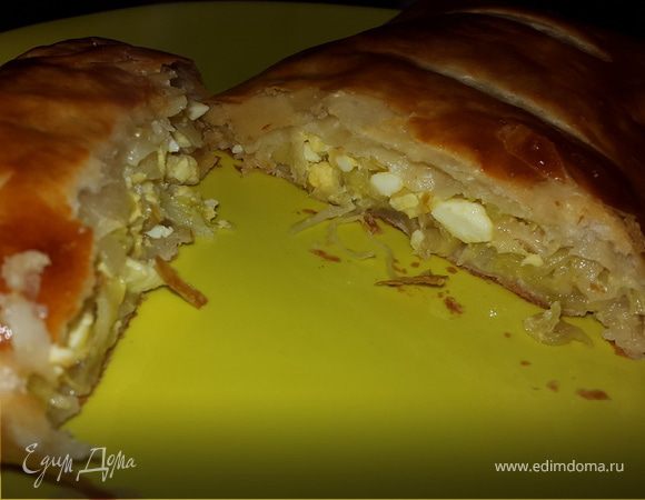 Рождественская кулебяка с капустой