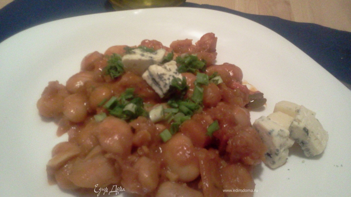 Фасоль "Гигандес" по-гречески с сыром фета