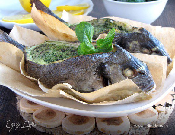 Дорада с начинкой из шпината Дорада с начинкой из шпината