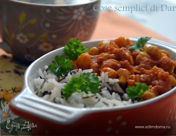 Вегетарианское карри с тыквой и нутом