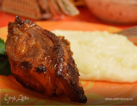 Свиные ребрышки в медово-апельсиновой корочке