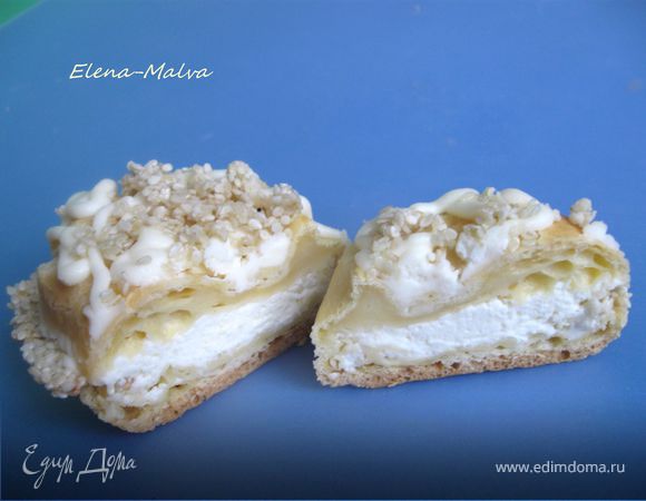 Шу «Кунжутные облачка» с лимонным кремом Шу «Кунжутные облачка» с лимонным кремом