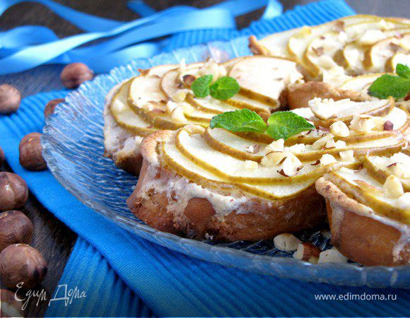 Десертные гренки с грушей и амаретто Десертные гренки с грушей и амаретто