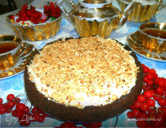 Торт с арахисовым крем-муссом без выпечки