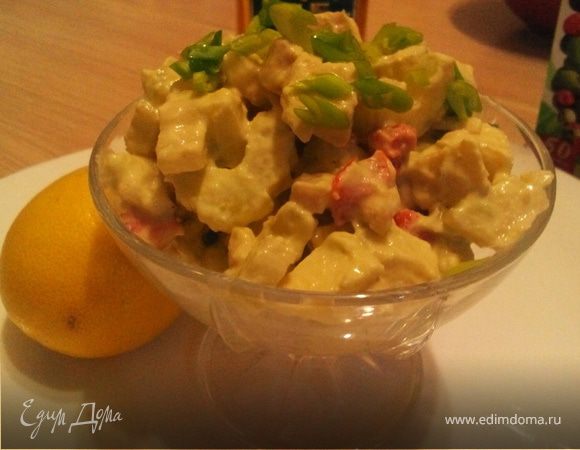 Салат с соусом из авокадо Салат с соусом из авокадо