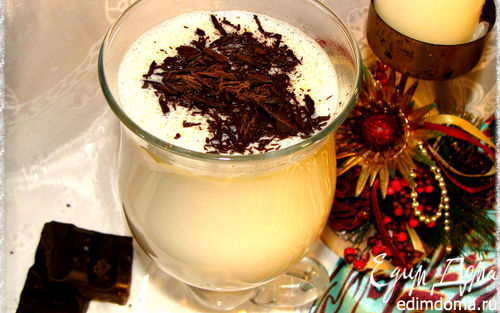 Рецепт Горячий шоколад из белого шоколада с ароматом лесных орехов
