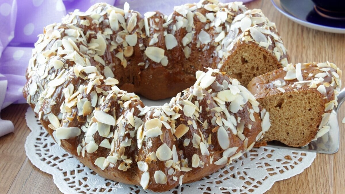 Карамельный кекс с глазурью