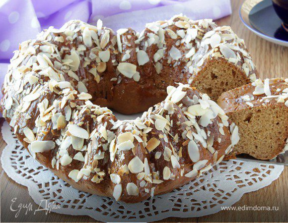 Карамельный кекс с  глазурью