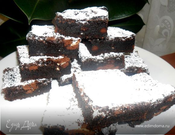 Брауни с кофейным печеньем