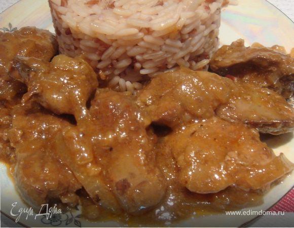 Куриная печень в пикантном соусе Куриная печень в пикантном соусе