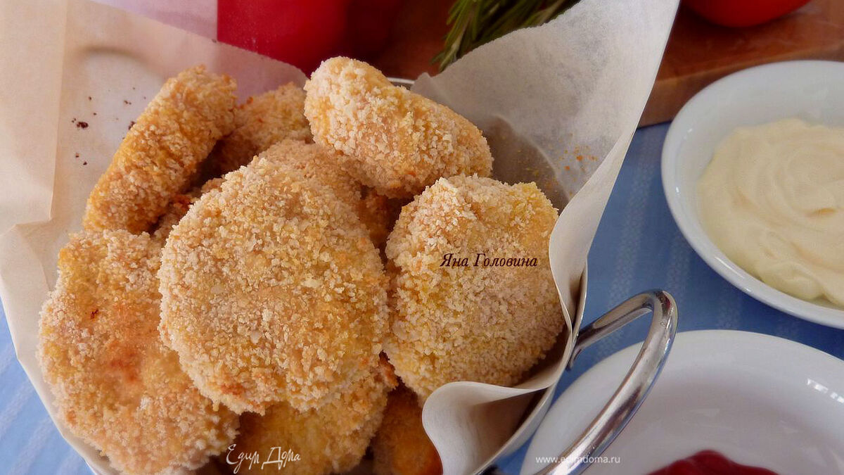 Запеченные куриные наггетсы