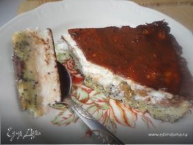 Маковый тарт с творожным суфле и ганашем