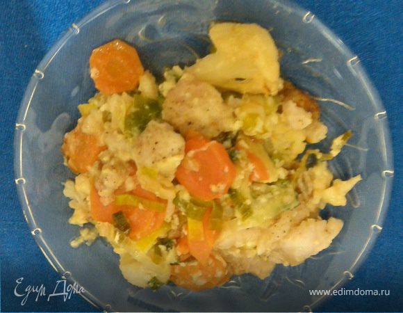 Запеканка из овощей с рыбой