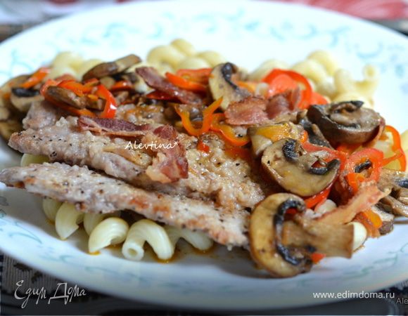 Телятина скалопини с грибами Телятина скалопини с грибами