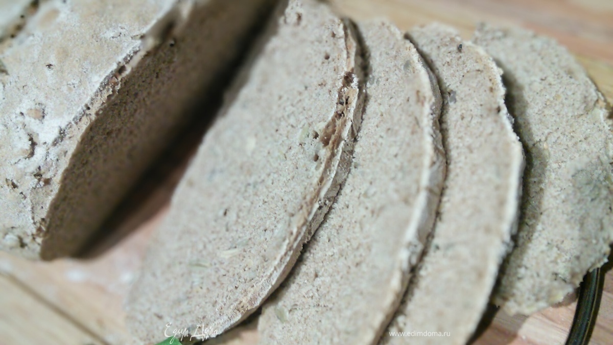 Хлеб с семечками из трёх видов муки