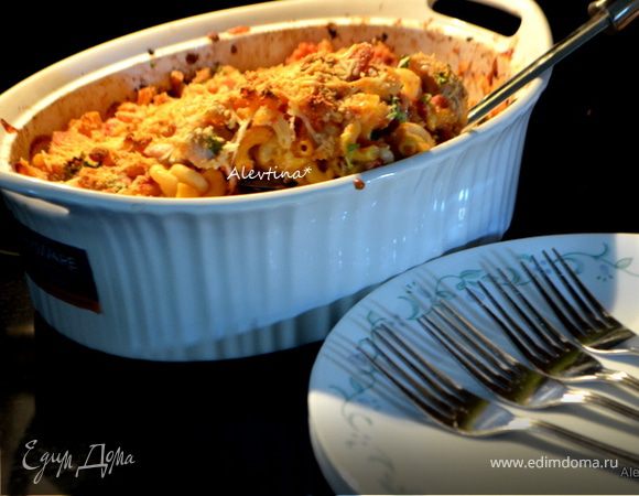 Запеченная курица с пастой по-итальянски