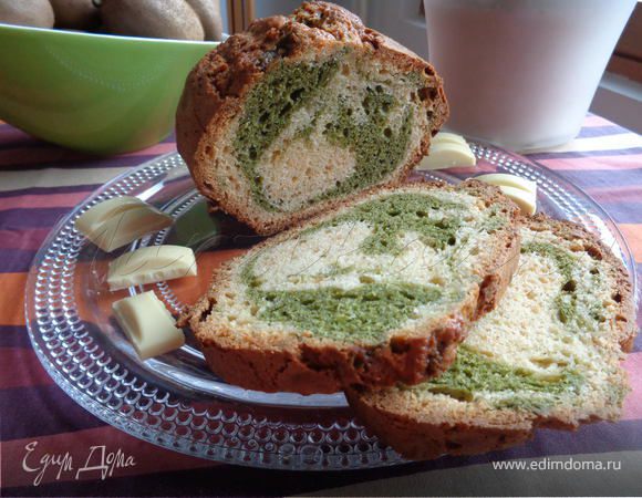 Инновационный кекс с белым шоколадом и спирулиной