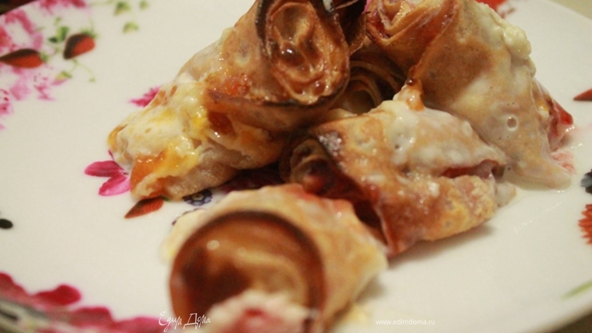 Запеканка из блинчиков с конфитюром