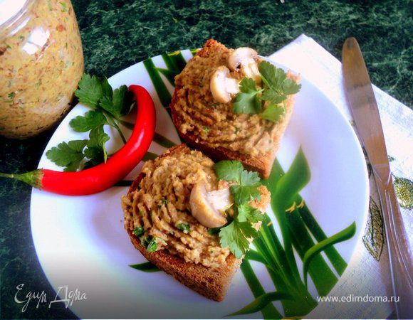 Паштет из фасоли с грибами