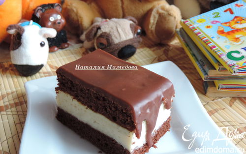 Рецепт Детское шоколадное пирожное "Киндер"