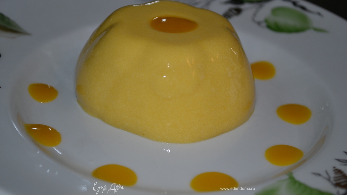 Панна котта с манговым пюре