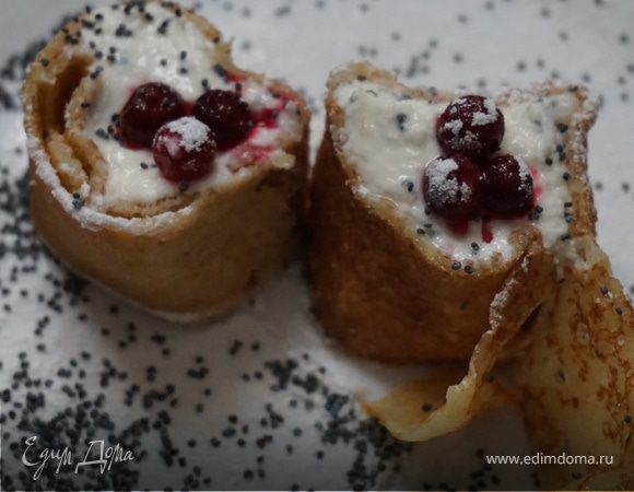 Творожная масса с лимоном и маком