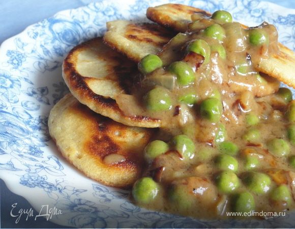 Блины на пиве с зеленым горошком Блины на пиве с зеленым горошком