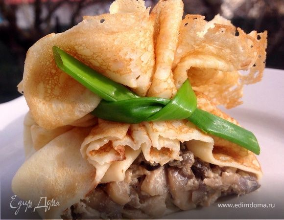 Блины с грибами