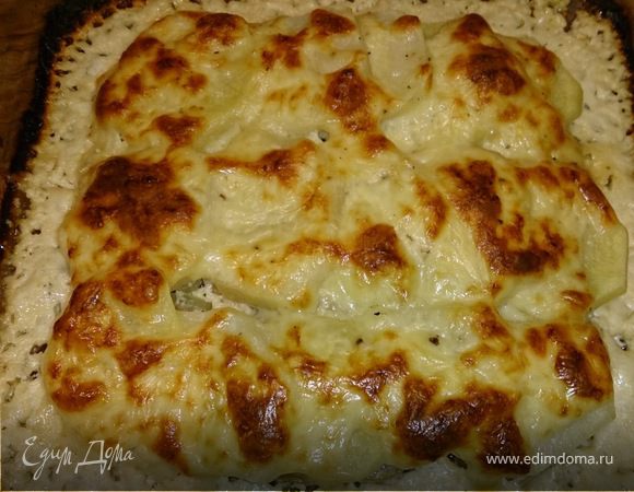 Картофельный гратен в яично-сливочном соусе