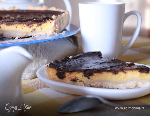 Тыквенный пирог с риккотой и шоколадной глазурью Тыквенный пирог с риккотой и шоколадной глазурью