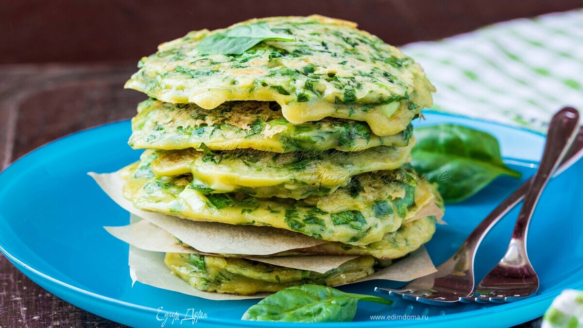Оладьи из зелени