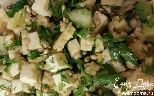 Рецепт Салат с зеленой гречкой