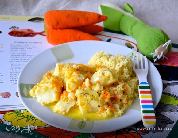 Рыба, тушенная с овощами