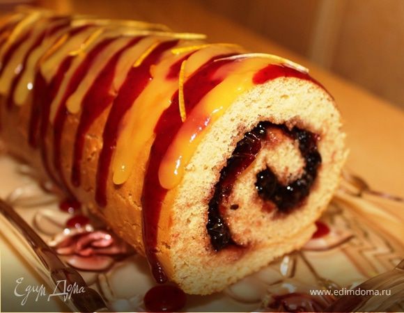 Быстрый рулет с крыжовником Быстрый рулет с крыжовником