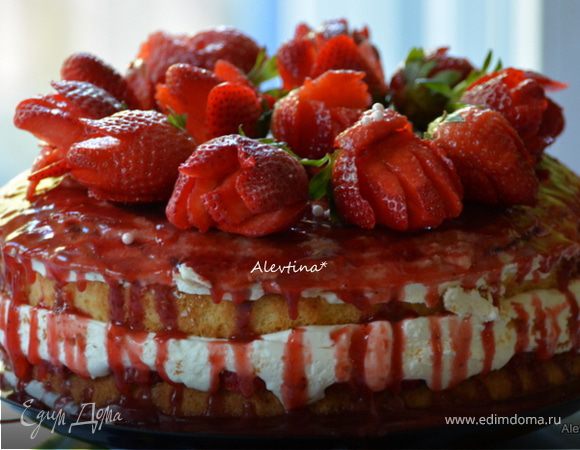 Клубничный торт-Шарлотт