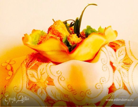 Сырные кубики в съедобных корзиночках Сырные кубики в съедобных корзиночках