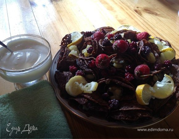 Букет из шоколадно-блинных роз