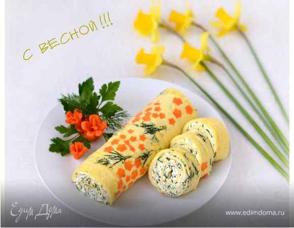 Нежнейший рулет "Краски весны" Нежнейший рулет "Краски весны"