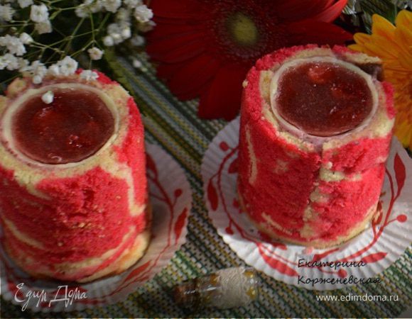 Пирожное "Клубничный рассвет"